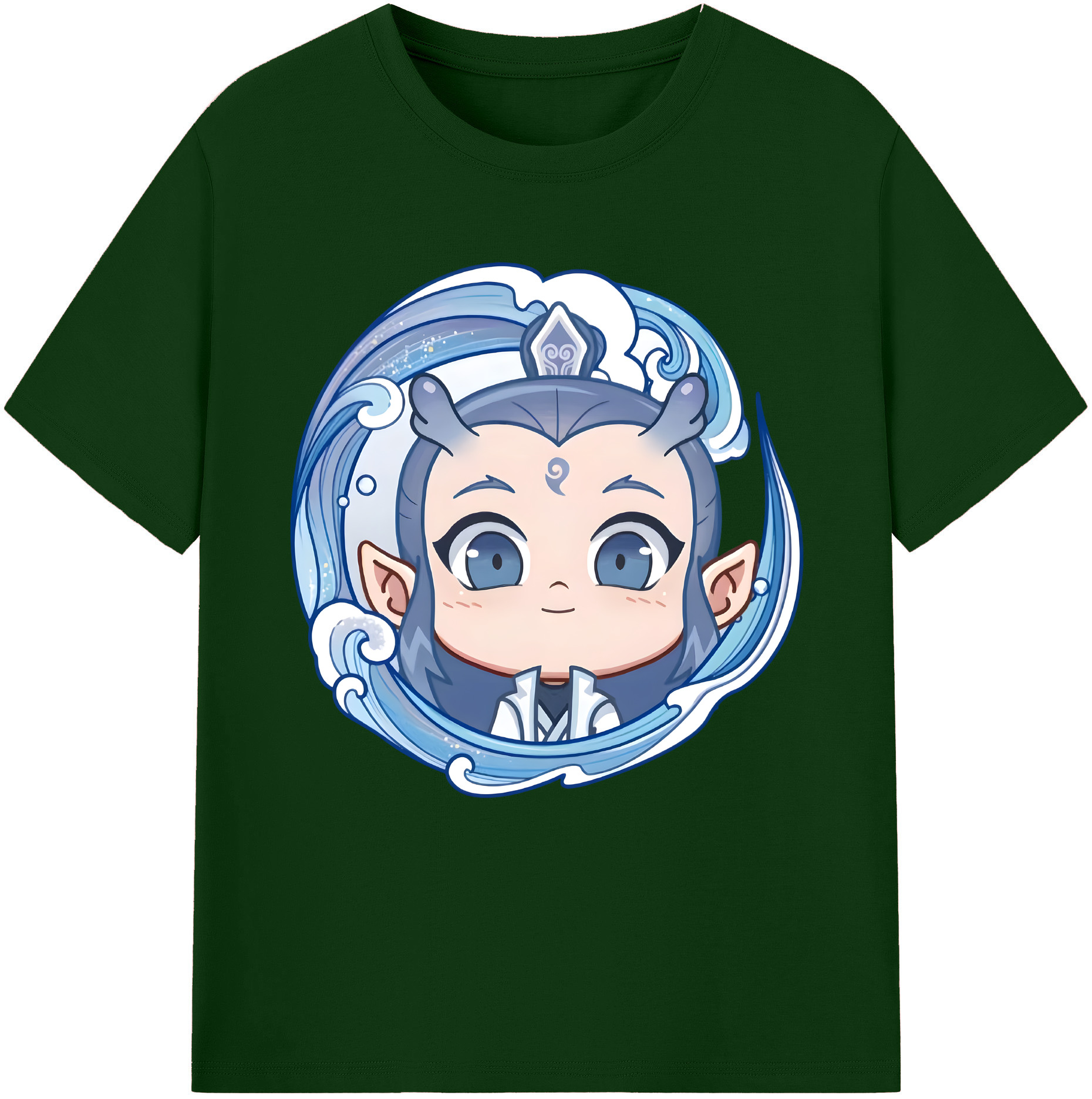（画像用） Ne Zha 2 ナタ 魔童の大暴れ 綿100％半袖Tシャツ（フロントプリント）